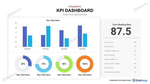 KPI dashboard PowerPoint template for Download | Slideheap